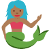 🧜🏾‍♀️ mermaid: medium-dark skin tone display on Twitter